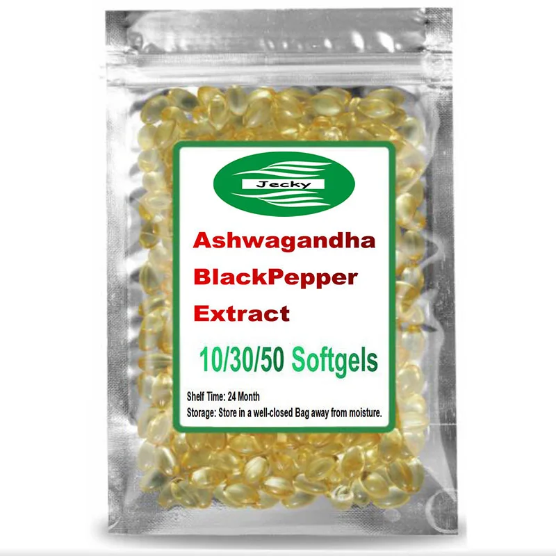 

10/60/120/300PCS, Ashwagandha Extract Black Pepper Extract Softgels
