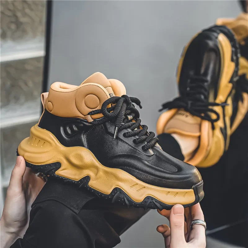 Versatile High-top Men's Shoes Spring New Thick-soled Trendy Casual Sports Shoes Double Color Matching High-quality Men's Shoes
Versatile High-top Men's Shoes Spring New Thick-soled Trendy Casual Sports Shoes Double Color Matching High-quality Men's Shoes