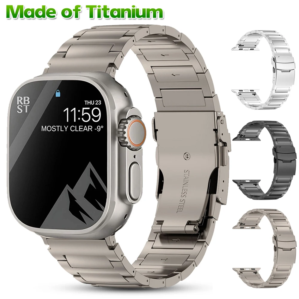Ремешок титановый для Apple Watch Ultra 2, стильный мужской браслет для IWatch SE 9 8 7 6 5 4 3 Correa, 49 мм 45 мм 44 мм 38 мм 40 41 мм
Ремешок титановый для Apple Watch Ultra 2, стильный мужской браслет для IWatch SE 9 8 7 6 5 4 3 Correa, 49 мм 45 мм 44 мм 38 мм 40 41 мм