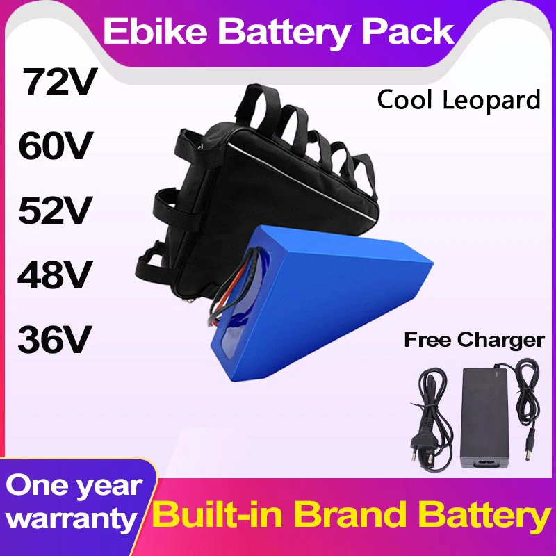 Huge Capacity E-bike 18650 36V 48V 52V 60V 72V 20/30/40/50Ah Lithium Ion Battery,for Electric Bicycle Triangle Li-ion Battery
Huge Capacity E-bike 18650 36V 48V 52V 60V 72V 20/30/40/50Ah Lithium Ion Battery,for Electric Bicycle Triangle Li-ion Battery