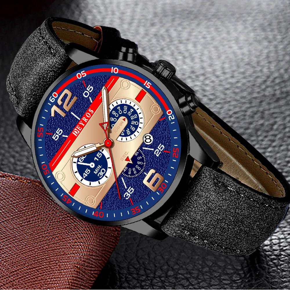 Business Calendar Watch Men's Leather Strap Luminous Quartz Watch Casual Sports Student Watch Reloj Hombre 2023 DEYROS
Business Calendar Watch Men's Leather Strap Luminous Quartz Watch Casual Sports Student Watch Reloj Hombre 2023 DEYROS