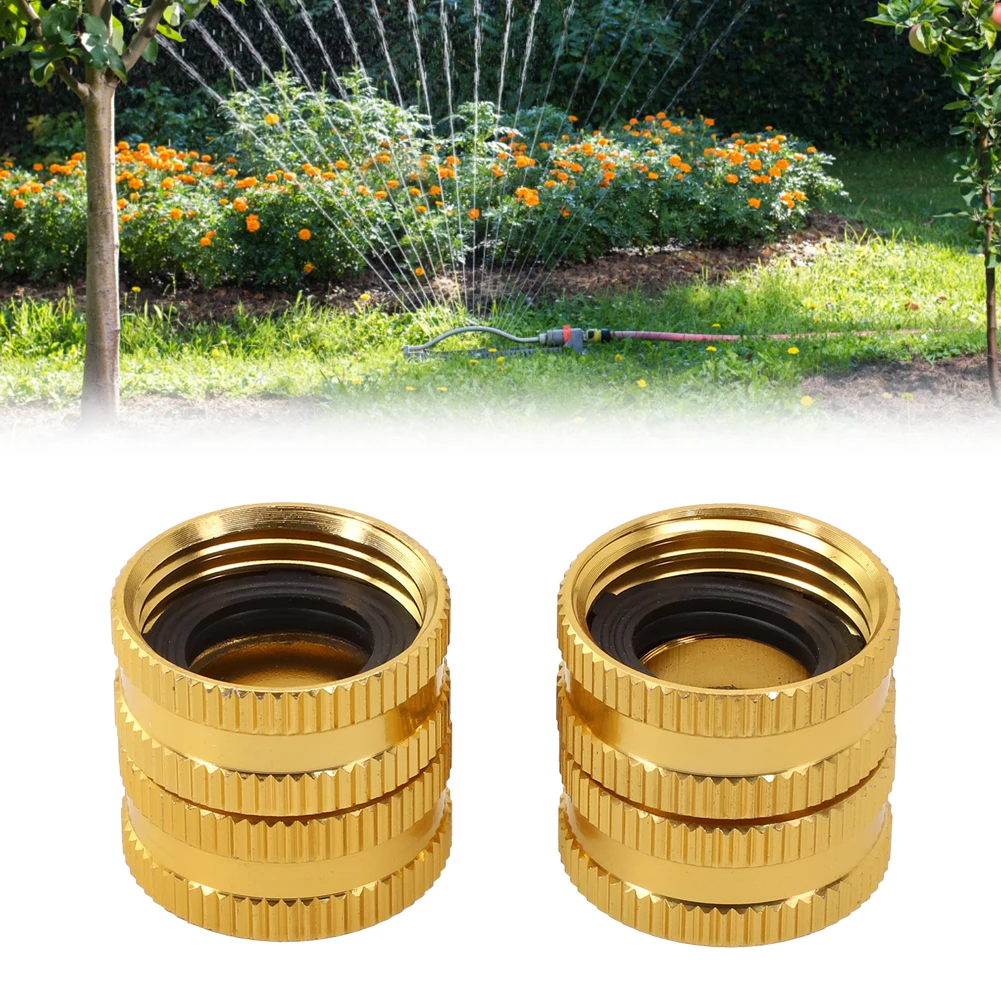 

2Pcs 3/4" Garden Hose Connector 1.2*1.1"Dual Swivel For Male Double Female Install Garden Hose N520 Watering Equipment Tools