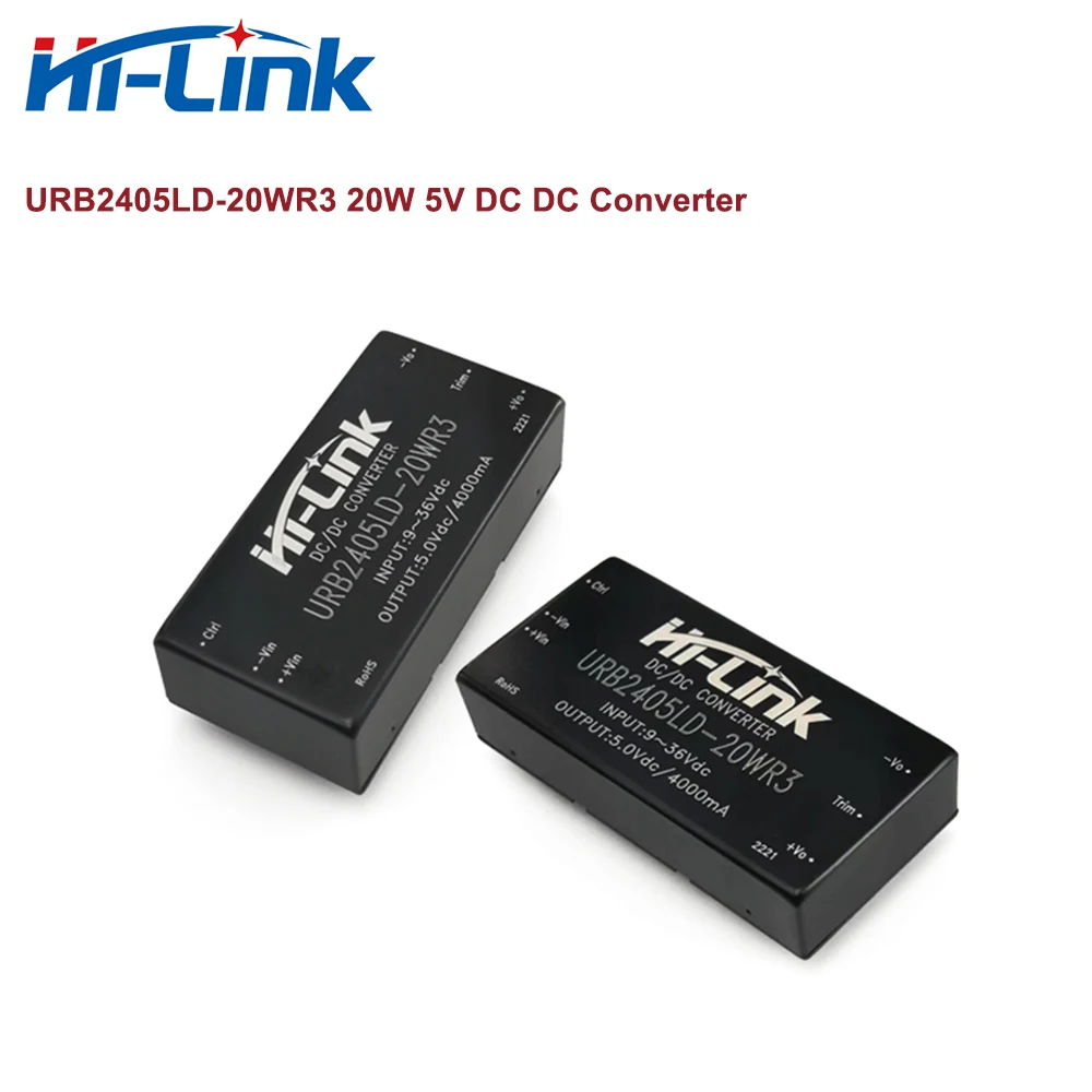 5pcs 9-36V to 20W 5V 4A DC/DC Power Converter Module HLK-20D2405C/URB2405LD-20WR3
5pcs 9-36V to 20W 5V 4A DC/DC Power Converter Module HLK-20D2405C/URB2405LD-20WR3