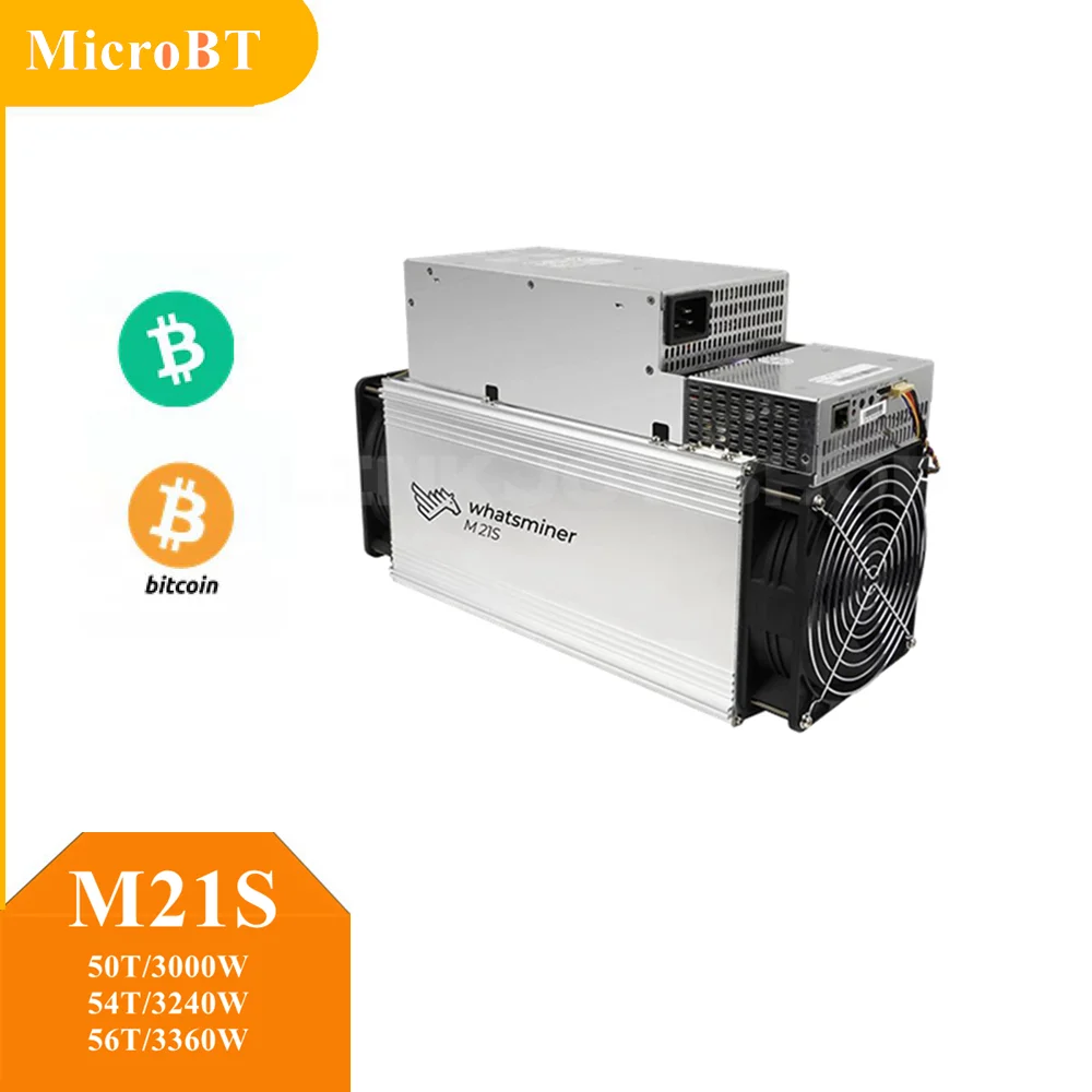 MicroBT Whatsminer M21S Mining SHA-256 With a Maximum Hashrate of 50th 3000w 54th 3240w 56th 3360w
MicroBT Whatsminer M21S Mining SHA-256 With a Maximum Hashrate of 50th 3000w 54th 3240w 56th 3360w