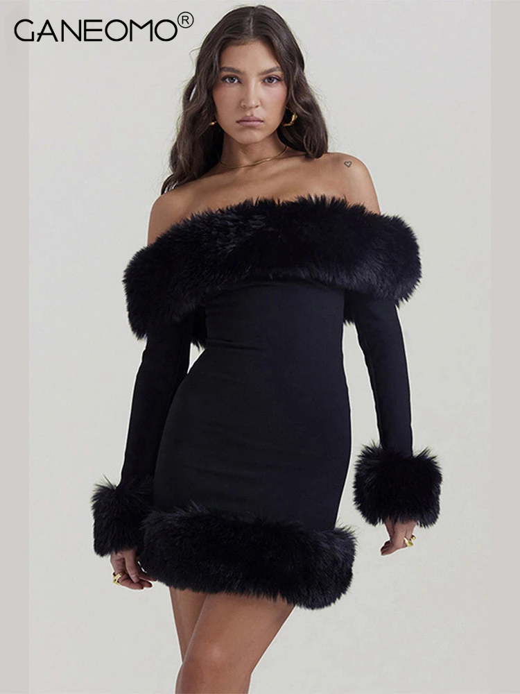Women 2024 Spring Autumn Long Sleeve Slash Neck Short Dresses Party Club Evening Streetwear Bodycon Black Mini Dress Wholesale
Women 2024 Spring Autumn Long Sleeve Slash Neck Short Dresses Party Club Evening Streetwear Bodycon Black Mini Dress Wholesale