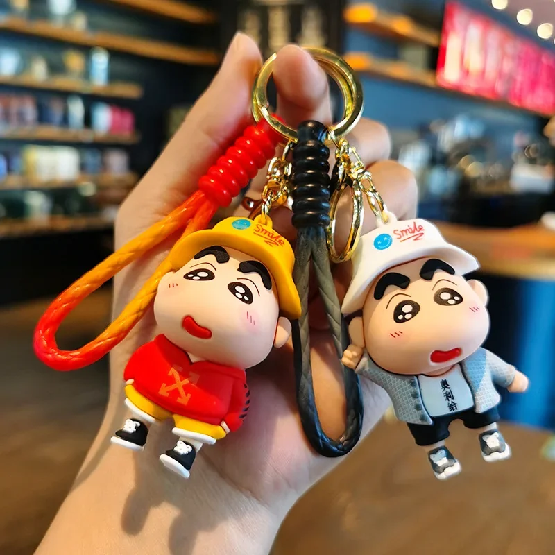 

Bandai Anime Crayon Shin-chan Keychain Cute Cartoon Doll Pendant Backpack Pendant Car Keychain Accessories Jewelry Gift