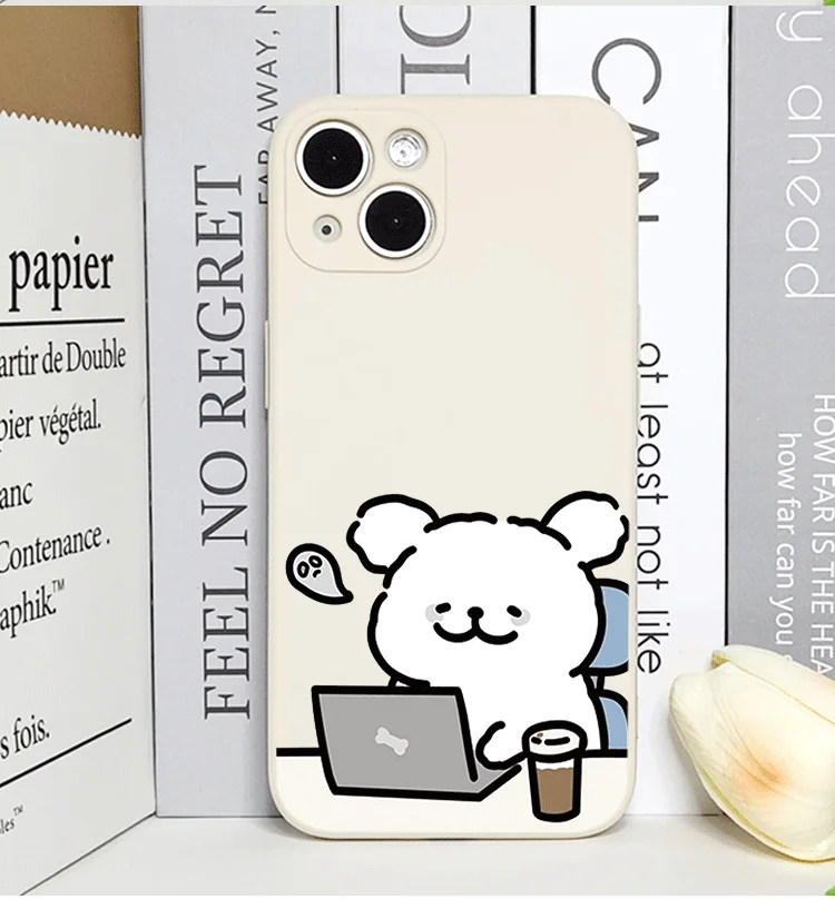 Cute Cartoon Animal Working Dog Couple Paired Phone Case for IPhone 16 15 14 11 Pro Max 13 12 Mini XR XS X 7 8 14Plus Soft Cover Cute Cartoon Animal Working Dog Couple Paired Phone Case for IPhone 16 15 14 11 Pro Max 13 12 Mini XR XS X 7 8 14Plus Soft Cover