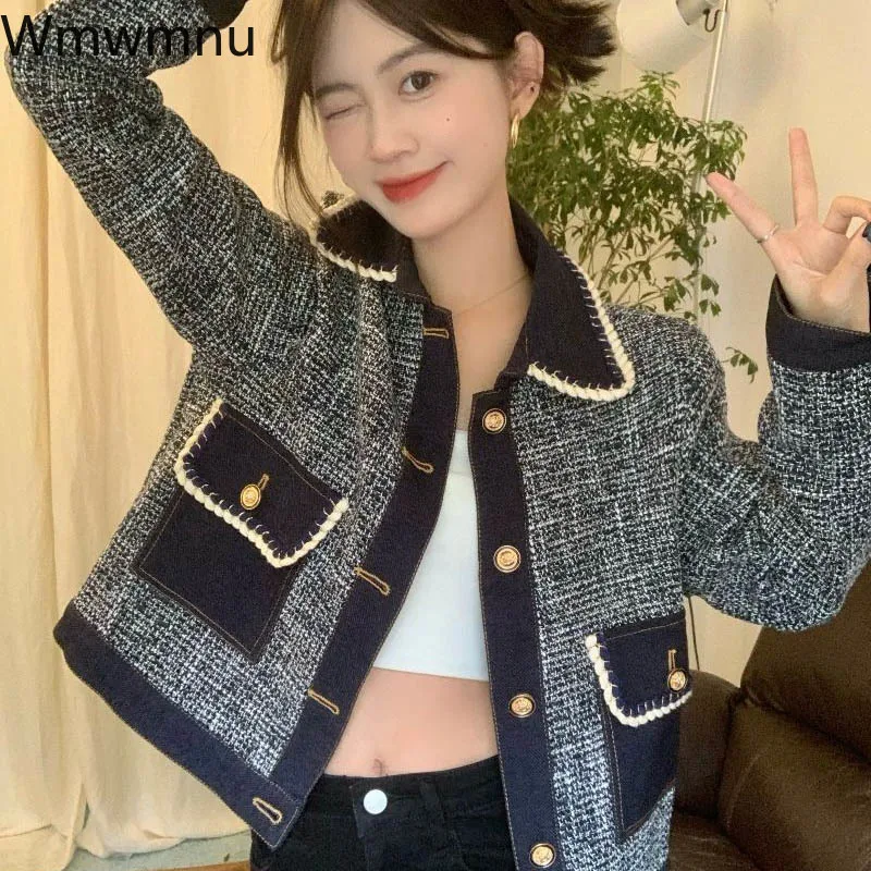 Vintage Casual Cowboy Coats New Korean Fashion Loose Abrigos Pockets Design Jaqueta Jeans Autumn Spliced Women's Denim Jacket
Vintage Casual Cowboy Coats New Korean Fashion Loose Abrigos Pockets Design Jaqueta Jeans Autumn Spliced Women's Denim Jacket
