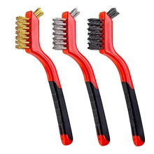 3Pc 7 Inch Wire Brush Set - Nylon/Brass/Stainless Steel Bristles With Curved Handle Grip For Rust Dirt & Paint Scrubbing
3Pc 7 Inch Wire Brush Set - Nylon/Brass/Stainless Steel Bristles With Curved Handle Grip For Rust Dirt & Paint Scrubbing