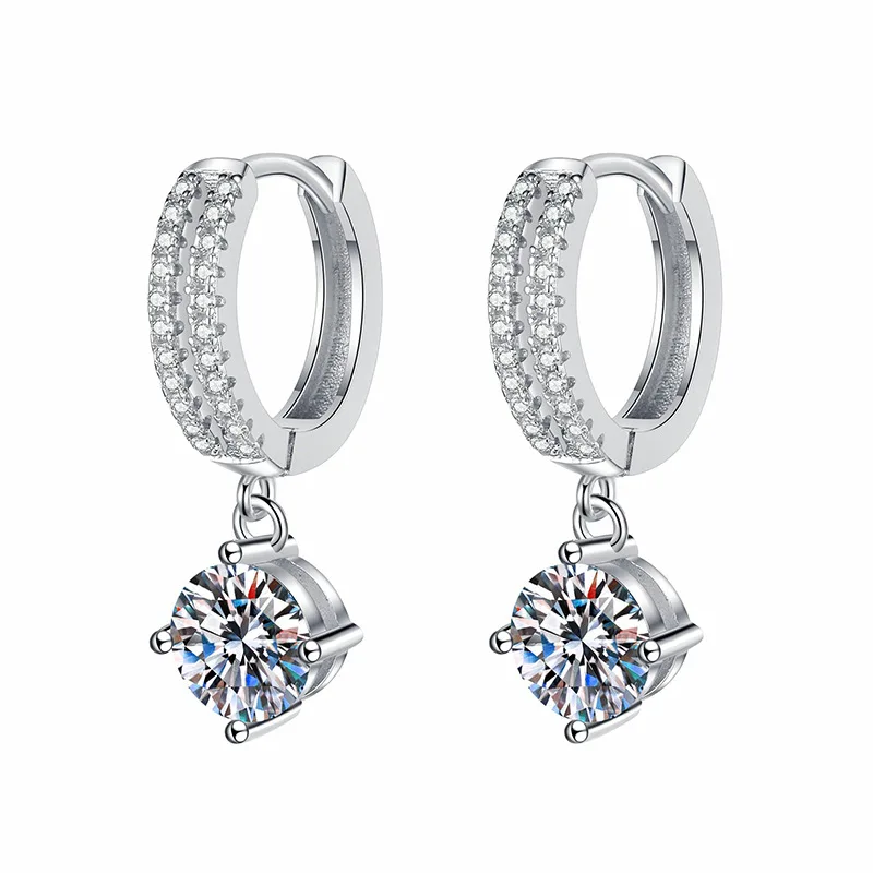 New Luxury s925 Sterling Silver Platinum Classic Four-prong D color 2 Carat Moissanite Diamond Stud Earrings For Women Jewelry
New Luxury s925 Sterling Silver Platinum Classic Four-prong D color 2 Carat Moissanite Diamond Stud Earrings For Women Jewelry