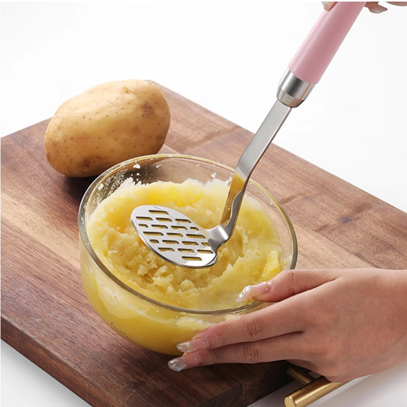 

1PC Stainless Steel Pressed Potato Masher Food Crusher Ricer Puree Juice Maker Kitchen Fruit Tools Pumpkin Manual Mud Pressing