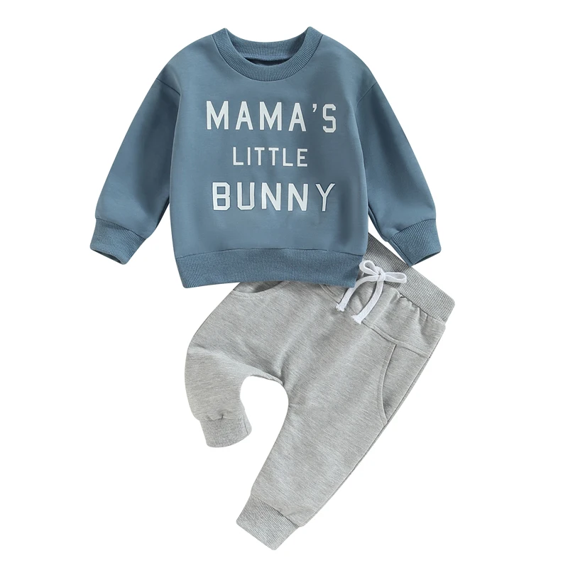 Toddler Baby Boys Bunny Pants Sets Easter Outfits Tracksuit Letter Print Long Sleeve Sweatshirt Jogger Pants Suit
Toddler Baby Boys Bunny Pants Sets Easter Outfits Tracksuit Letter Print Long Sleeve Sweatshirt Jogger Pants Suit