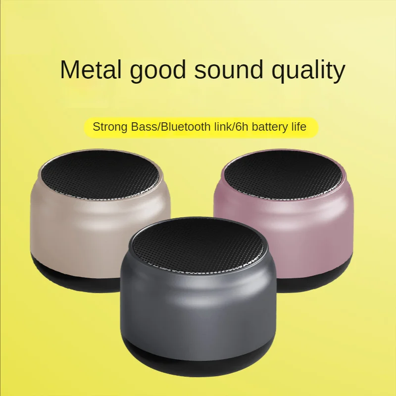 Bluetooth 5.0 Mini Metal Speaker Wireless Mobile Phone Heavy Bass Steel Cannon Broadcast Small Stereo
Bluetooth 5.0 Mini Metal Speaker Wireless Mobile Phone Heavy Bass Steel Cannon Broadcast Small Stereo