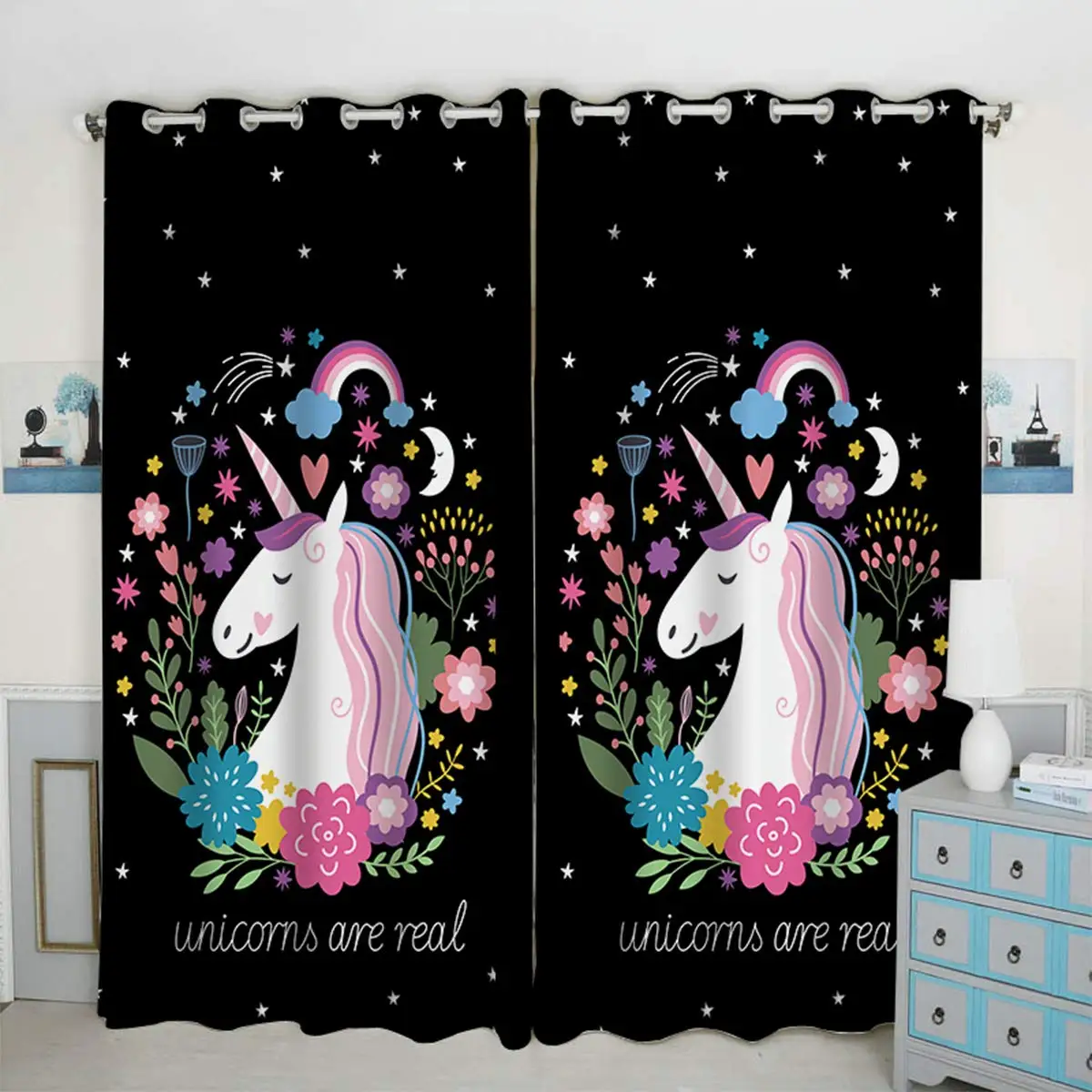 Unicorn 3D Design Rainbow Window Curtains Unicorn Bedroom Living Room Home Decor for Girls Kids Set of 2 Panels Free Shipping
Unicorn 3D Design Rainbow Window Curtains Unicorn Bedroom Living Room Home Decor for Girls Kids Set of 2 Panels Free Shipping