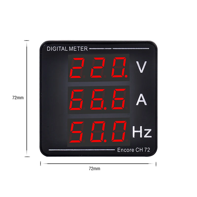 

AC Current Voltage Frequency Digital Display Meter Digital Voltmeter Ammeter AC50-500V AC0-120A 10-99.9Hz