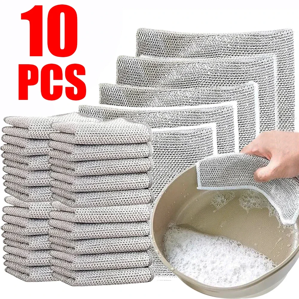 Steel Wire Dishcloths Metal Wire Mesh Cleaning Cloths Sink Faucet Rust Removal Rags Non Stick Oil Easy Clean Kitchen Clean Tools
Steel Wire Dishcloths Metal Wire Mesh Cleaning Cloths Sink Faucet Rust Removal Rags Non Stick Oil Easy Clean Kitchen Clean Tools
