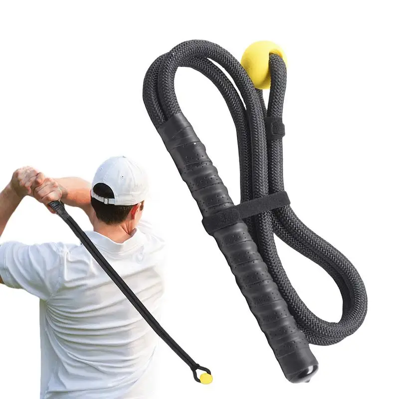 

Поворотная веревка для гольфа, тренировочный инструмент для гольфа, помощь в развороте, улучшение скорости, согревание, упражнения и коррекция тела, аксессуары для гольфа