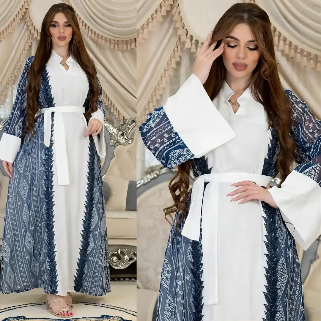 

Ramadan Eid Party Dubai Saudi Embroidery Muslim Women Long Maxi Dress Turkey Kaftan Evening Gown Abayas Caftan Jalabiya Vestidos