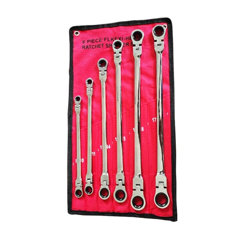 

6PCS Adjust Head Ratchet Wrenches Smooth and Precise Operation for Engineers and Technicians Dropship