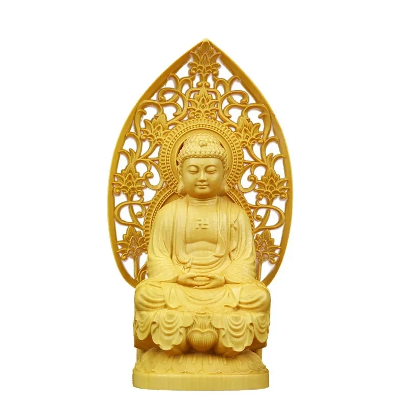 

Креативная скульптура Будды из массива дерева ручной работы, резьба, аксессуары для украшения дома, статуя, лофт, украшение, ремесла, подарок