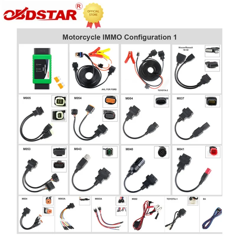 OBDSTAR Motorcycle IMMO KITS Configuration 1 Works with X300DP/X300DP Plus/X300 PRO4/KEY MASTER DP/KEY MASTER DP PLUS/KEY MASTE5
OBDSTAR Motorcycle IMMO KITS Configuration 1 Works with X300DP/X300DP Plus/X300 PRO4/KEY MASTER DP/KEY MASTER DP PLUS/KEY MASTE5