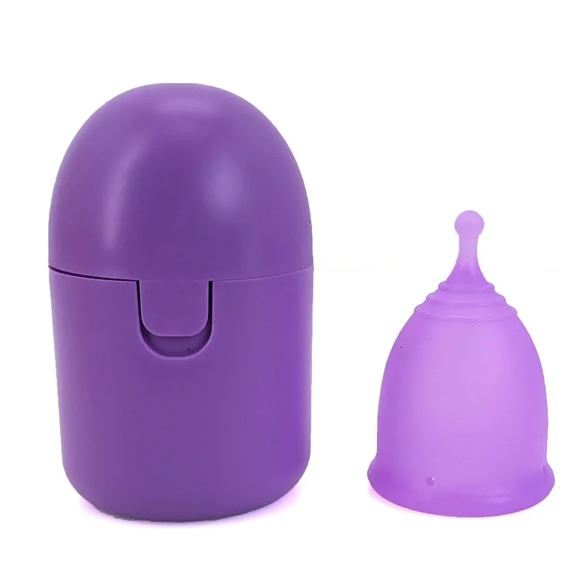 

Portable Menstrual Cup Medical Silicone Leak-proof Lady Women Menstrual Period Cup With Storage Case Feminine Hygiene Product