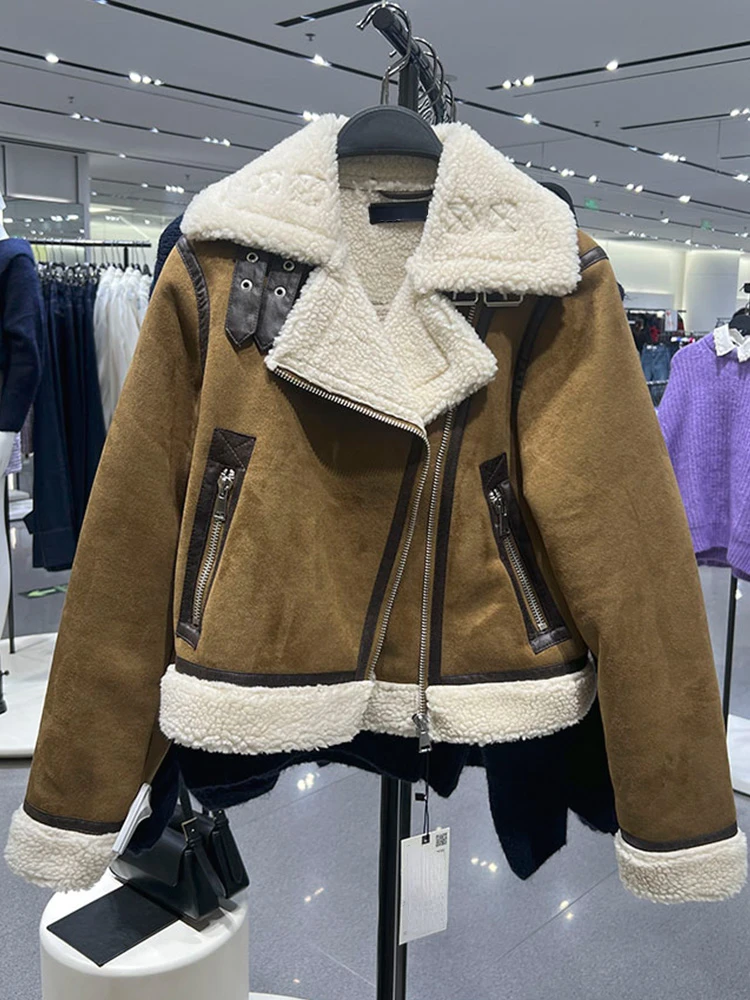 LY VAREY LIN New Winter Moto Biker Pu Coat Women Fashion Lapel Faux Lamb Leather Fur Short Jacket Thick Warm Sheepskin outwear
LY VAREY LIN New Winter Moto Biker Pu Coat Women Fashion Lapel Faux Lamb Leather Fur Short Jacket Thick Warm Sheepskin outwear