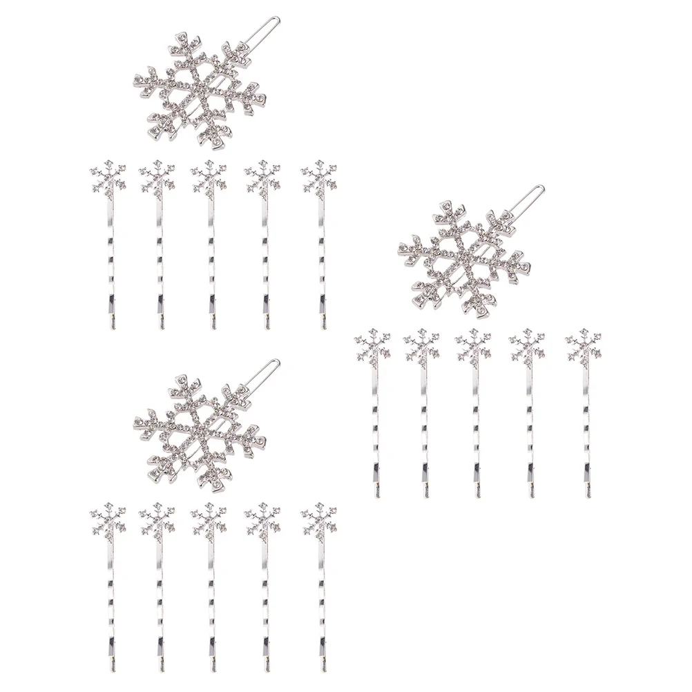 18 Pcs Hairpin Alloy Clips Rhinestone Snowflake Hairpins Rhinestones Decorations Women Headdress
18 Pcs Hairpin Alloy Clips Rhinestone Snowflake Hairpins Rhinestones Decorations Women Headdress