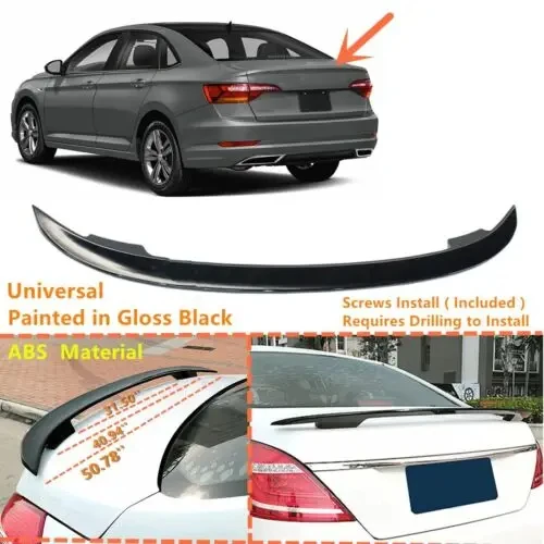 

Fit For 19-2023 VW Jetta MK7 ABS Plastics Spoiler Trunk Sedan Universal Rear Wing Body Kit Accessories