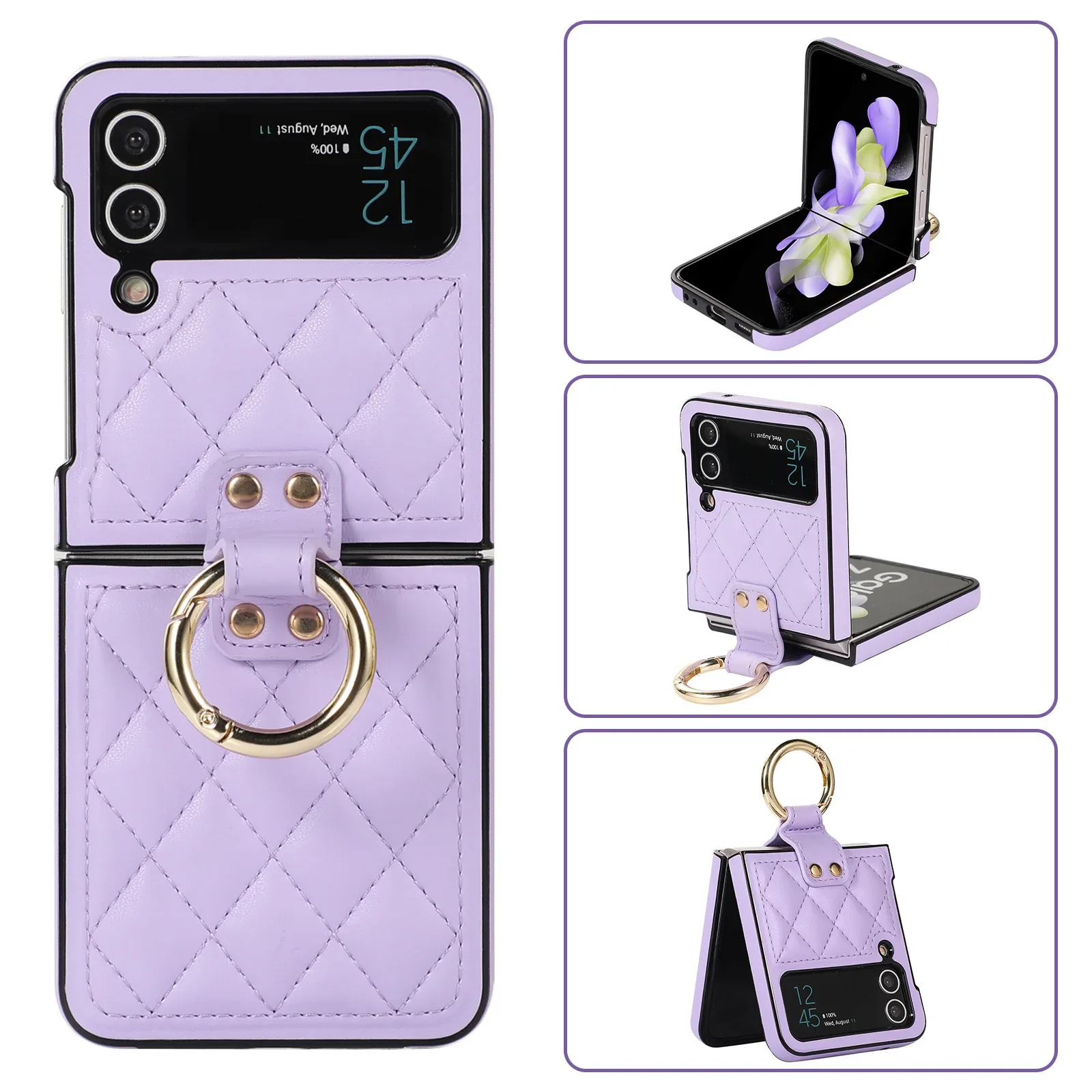 Luxury Leather Ring Buckle Phone Cases For Samsung Galaxy Z Flip 5 4 3 5G Fashion Color Flip Case For Samsung Z Flip4 Flip3
Luxury Leather Ring Buckle Phone Cases For Samsung Galaxy Z Flip 5 4 3 5G Fashion Color Flip Case For Samsung Z Flip4 Flip3