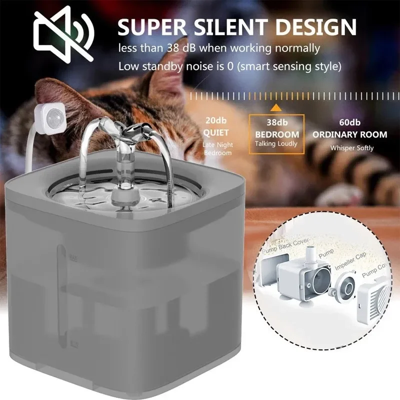Automatic Cat Water Dispenser 2L Intelligent Dog Water Dispenser Transparent Filtration Pet Water Dispenser
Automatic Cat Water Dispenser 2L Intelligent Dog Water Dispenser Transparent Filtration Pet Water Dispenser