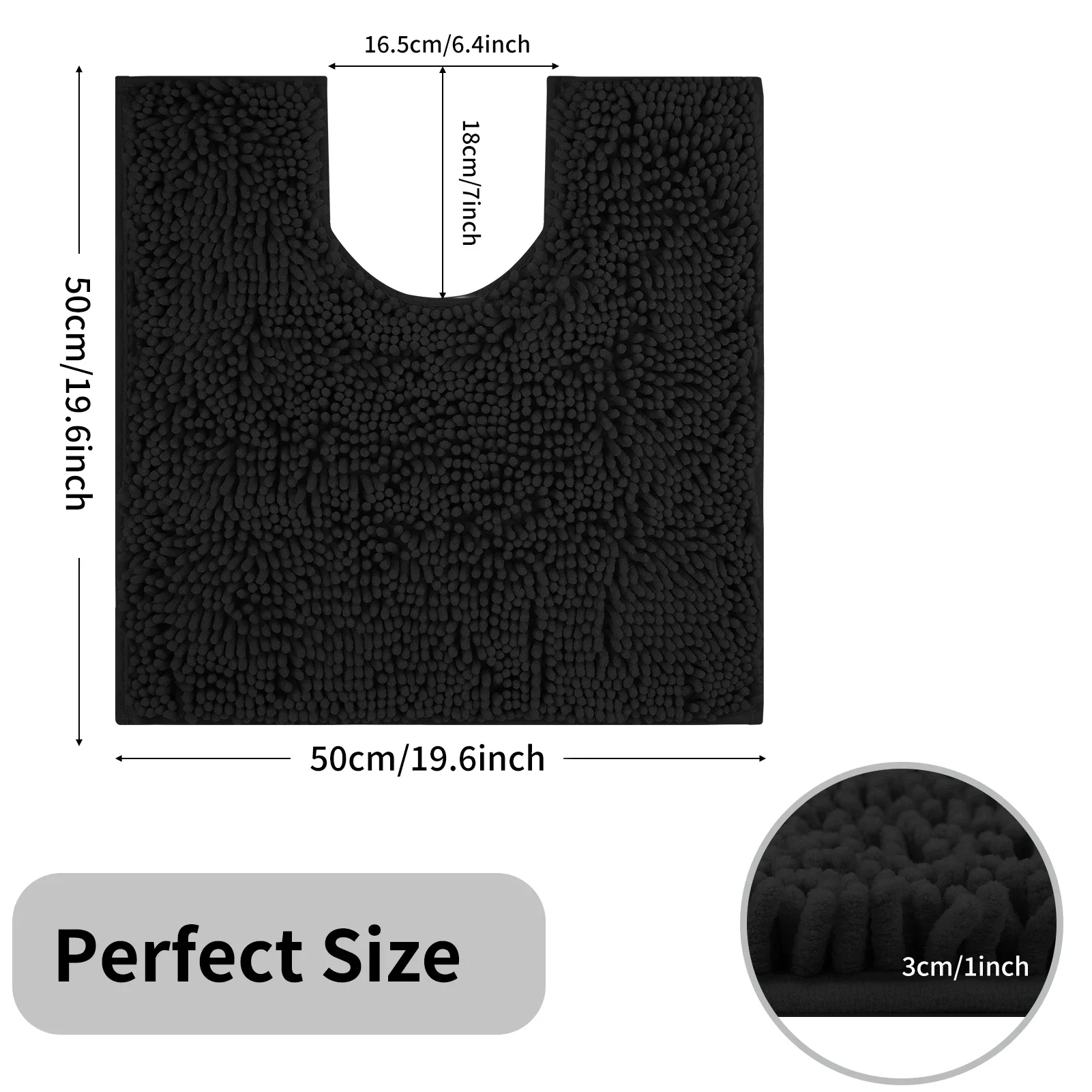 Toilet Rug U-Shaped Super Absorbent Chenille Bathroom Mats Non-Slip Backing Machine Washable For Bathrooms Floor Decoration Toilet Rug U-Shaped Super Absorbent Chenille Bathroom Mats Non-Slip Backing Machine Washable For Bathrooms Floor Decoration