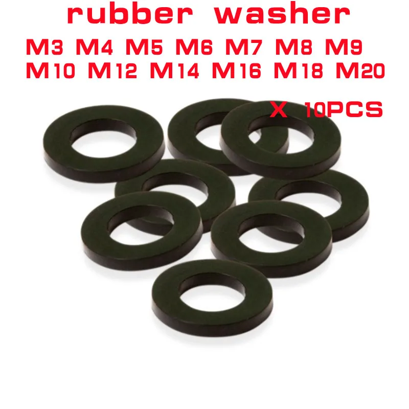 10pcs m3 m4 m5 m6 m8 m10 m12 m14 m16 m18 m20 Flat rubber Gasket NBR Rubber Oil Seal Washers Black
10pcs m3 m4 m5 m6 m8 m10 m12 m14 m16 m18 m20 Flat rubber Gasket NBR Rubber Oil Seal Washers Black