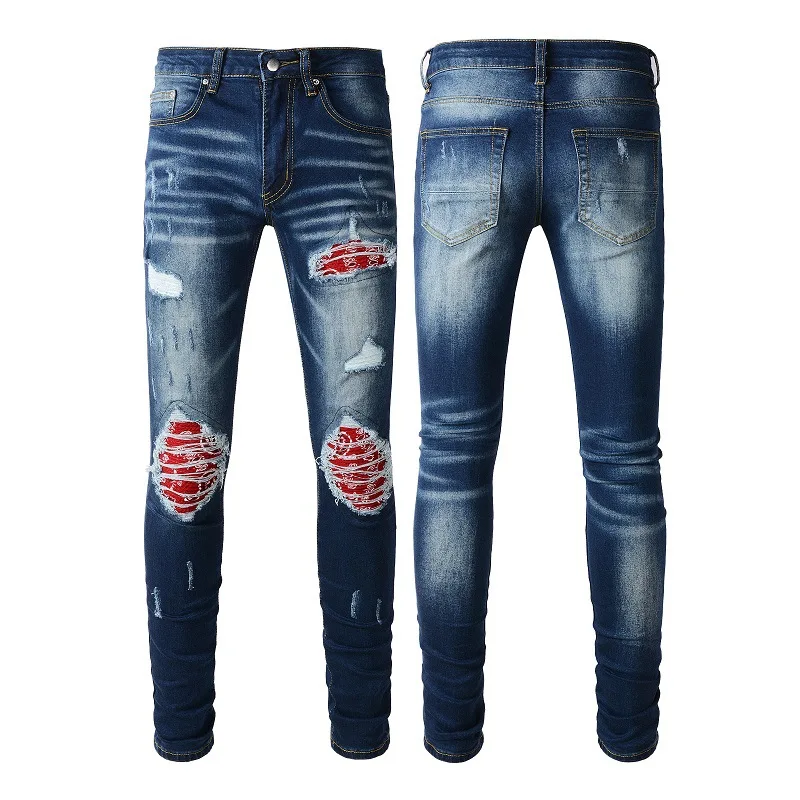 Designer Brand New Men Blue Jeans Skinny Ripped Stretch Slim Fashion Hip Hop Swag Casual Denim Biker Pants Overalls Jogger 
Designer Brand New Men Blue Jeans Skinny Ripped Stretch Slim Fashion Hip Hop Swag Casual Denim Biker Pants Overalls Jogger