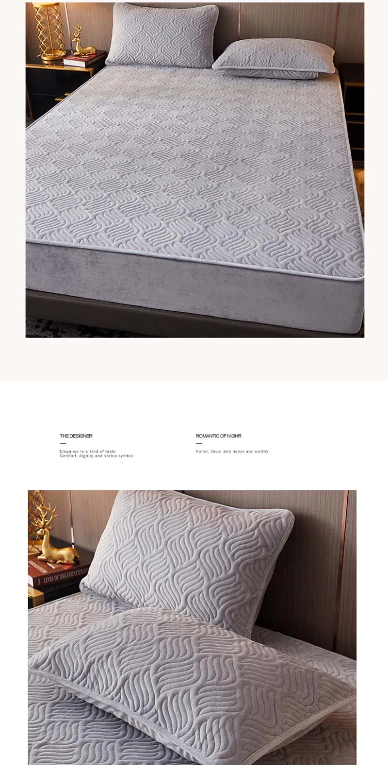 High Quality Short Plush Thicken Quilted Mattress Cover Luxury Anit-mites Soft Warm Quilting Baby Velvet Not Included Pillowcase 8 Mallzona S5ad958222023499ca32714e0ce2164a7F High Quality Short Plush Thicken Quilted Mattress Cover Luxury Anit-mites Soft Warm Quilting Baby Velvet Not Included Pillowcase Mallzona