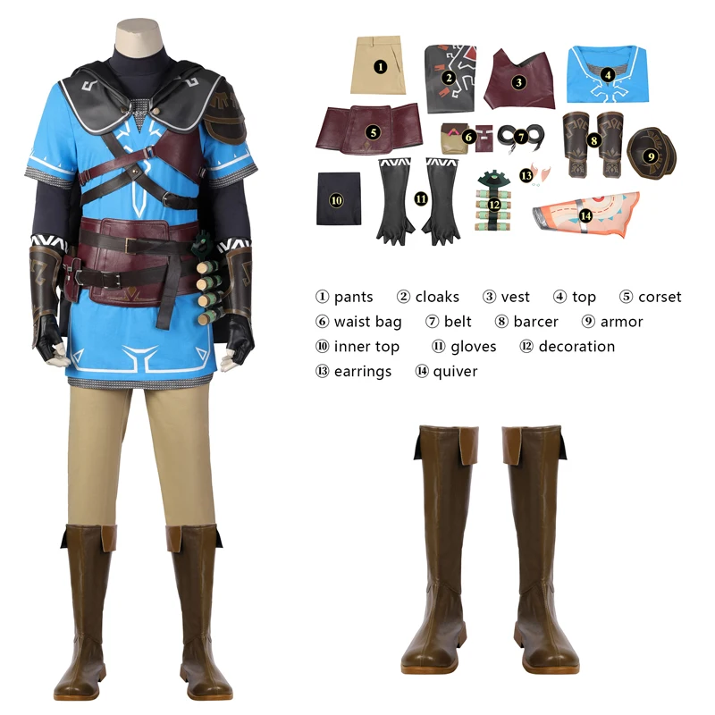 Game Legend Costume Tears of the Kingdom Link Cosplay Costume Customizable Arm Guard Quiver With Cape Props Halloween Carnival
Game Legend Costume Tears of the Kingdom Link Cosplay Costume Customizable Arm Guard Quiver With Cape Props Halloween Carnival