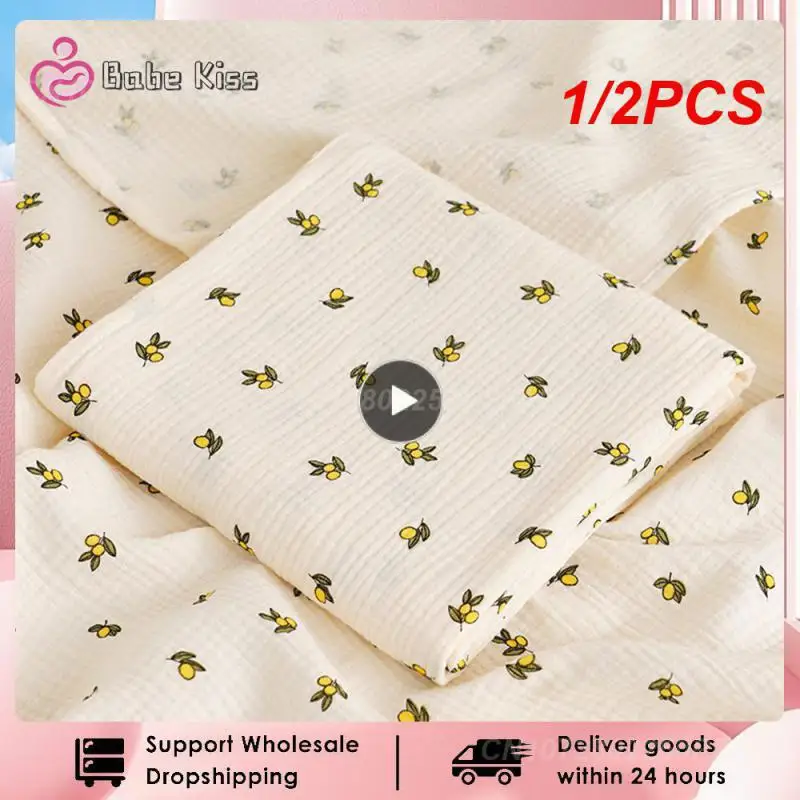 

1/2PCS Baby Muslin Swaddle Blanket Multi-pattern Cotton Large Soft Baby Receiving Blankets Newborn Swaddle-Wrap Lightweight