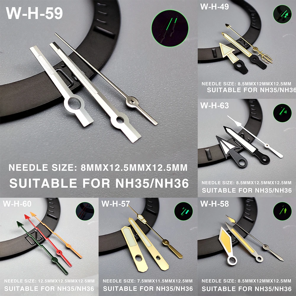 SUB/SKX007 Watch Hands Watch Needle Green Luminous Fit NH35/NH36/NH38/4R/7S Movement Modification Watches Accessories
SUB/SKX007 Watch Hands Watch Needle Green Luminous Fit NH35/NH36/NH38/4R/7S Movement Modification Watches Accessories