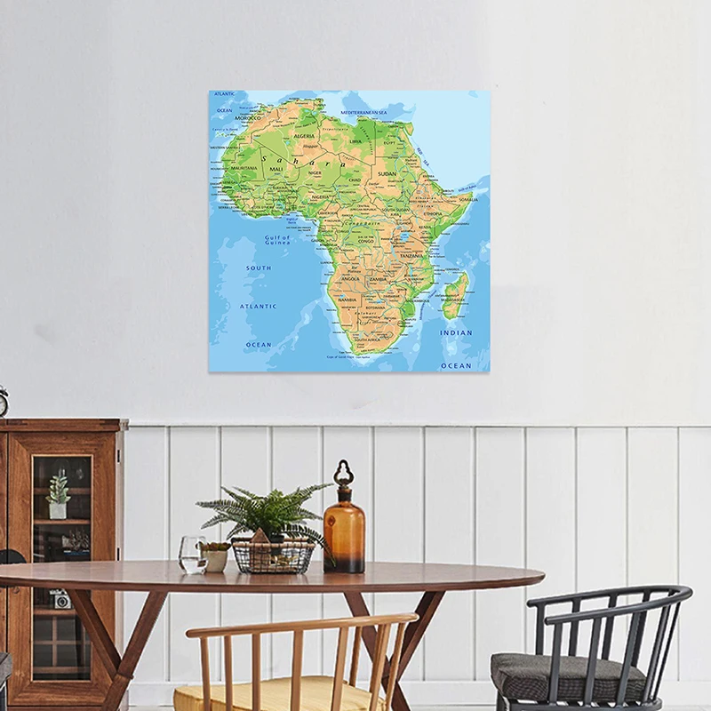 The Africa Map In French 90*90cm Wall Decorative Print Non-woven Canvas Painting Living Room Home Decoration School Supplies
The Africa Map In French 90*90cm Wall Decorative Print Non-woven Canvas Painting Living Room Home Decoration School Supplies