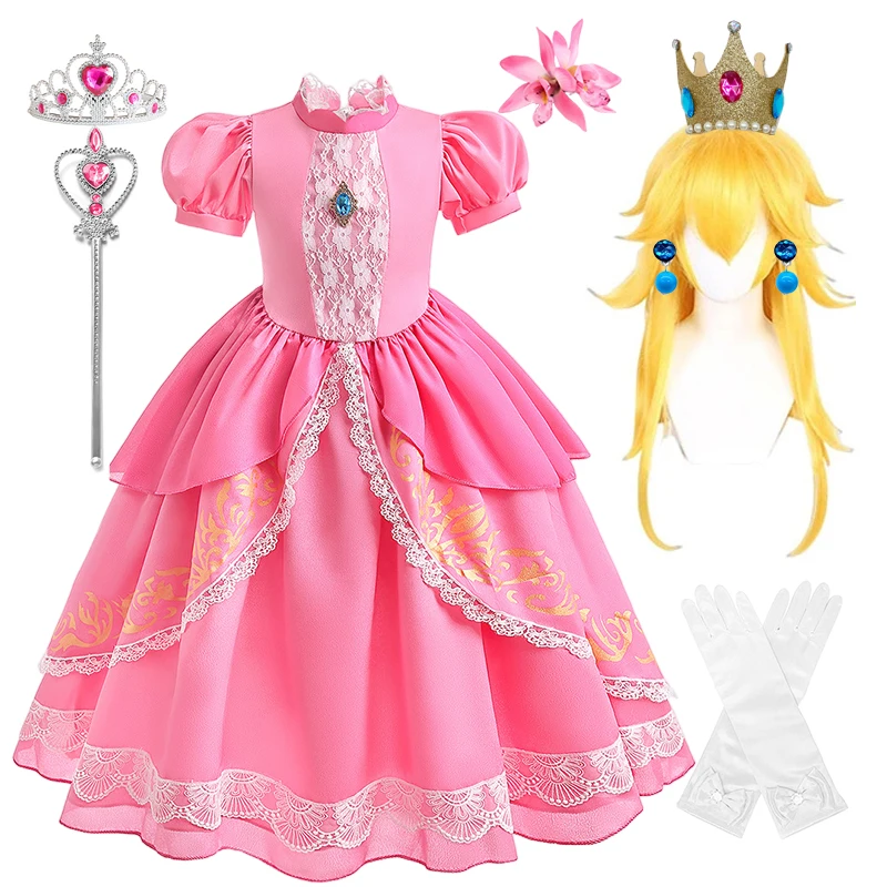 Girl Cosplay Peach Princess Kids Halloween Costume Cake Dress Children Birthday Carnival Party Outfits Stage Performance Clothes
Girl Cosplay Peach Princess Kids Halloween Costume Cake Dress Children Birthday Carnival Party Outfits Stage Performance Clothes
