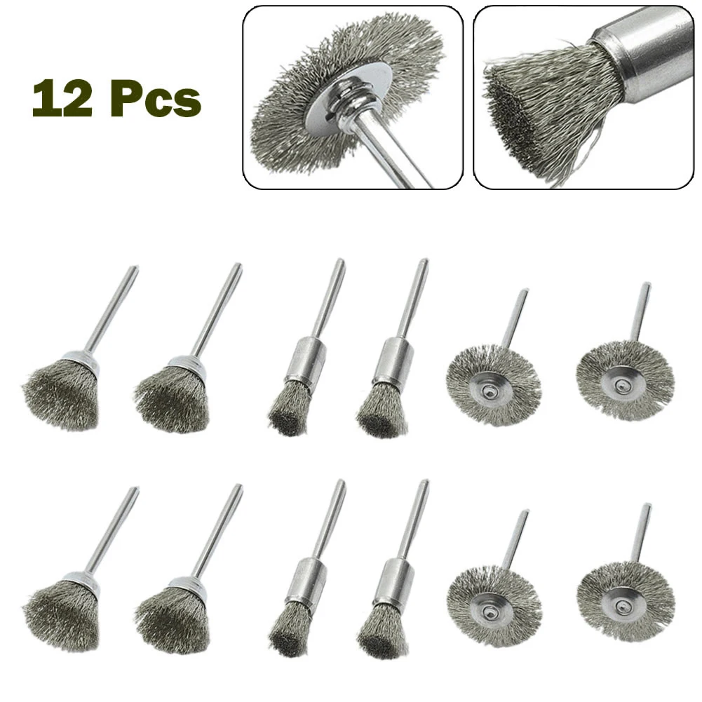 12pcs/Set Stainless Steel Wire Brushes Kit Bowl Straight T-shaped Wire Brush For Polishing Cleaning Grinding Hand Tools Parts
12pcs/Set Stainless Steel Wire Brushes Kit Bowl Straight T-shaped Wire Brush For Polishing Cleaning Grinding Hand Tools Parts