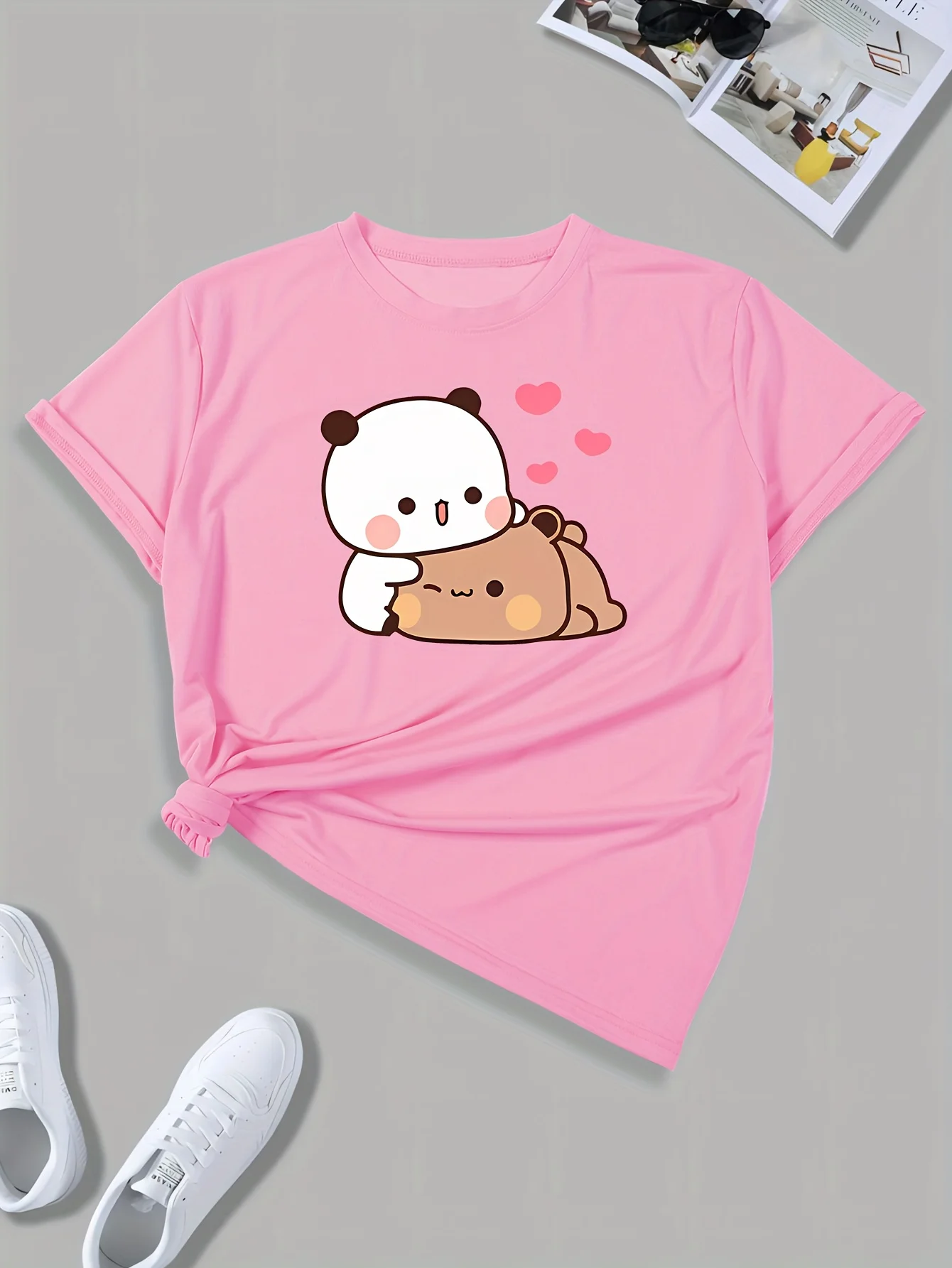 Women's Cartoon Print Round Neck Short Sleeve Sports T-shirt - Casual Fitness Workout Activewear
Women's Cartoon Print Round Neck Short Sleeve Sports T-shirt - Casual Fitness Workout Activewear
