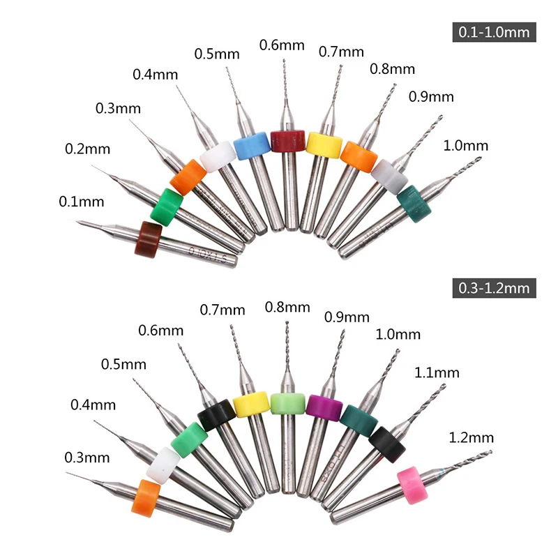 10pcs/Set 0.1mm-1.2mm High Quality Hard Alloy PCB Print Circuit Board Carbide Micro Drill Bits Tool 0.1mm 1.2mm
10pcs/Set 0.1mm-1.2mm High Quality Hard Alloy PCB Print Circuit Board Carbide Micro Drill Bits Tool 0.1mm 1.2mm