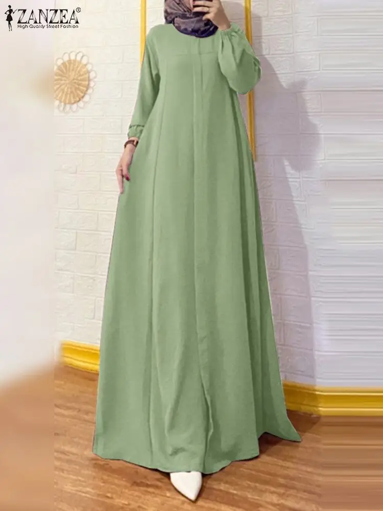 ZANZEA Fashion Party Muslim Dress Woman Puff Sleeve O Neck Dresses Autumn Elegant Party Maxi Robe Vintage Abayas Sundress 2023
ZANZEA Fashion Party Muslim Dress Woman Puff Sleeve O Neck Dresses Autumn Elegant Party Maxi Robe Vintage Abayas Sundress 2023