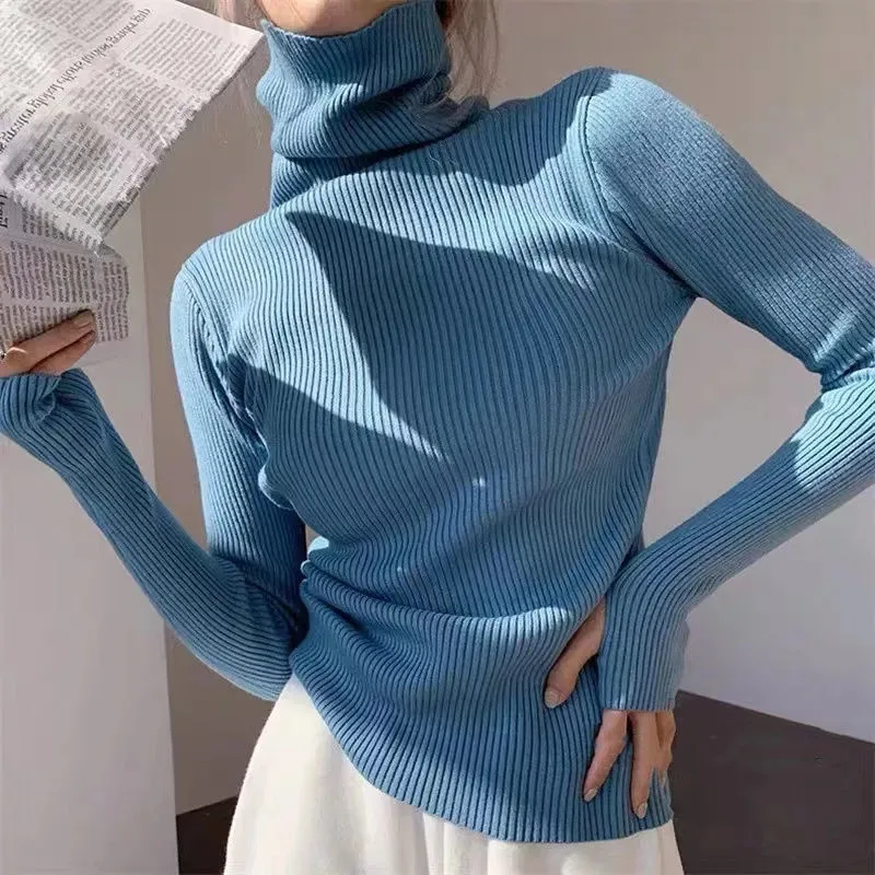 Autumn And Winter Women's High Neck Sweater Slim Pullover Women's Basic Top Casual Soft Knitted Sweater Soft Warm Women's Wear
Autumn And Winter Women's High Neck Sweater Slim Pullover Women's Basic Top Casual Soft Knitted Sweater Soft Warm Women's Wear