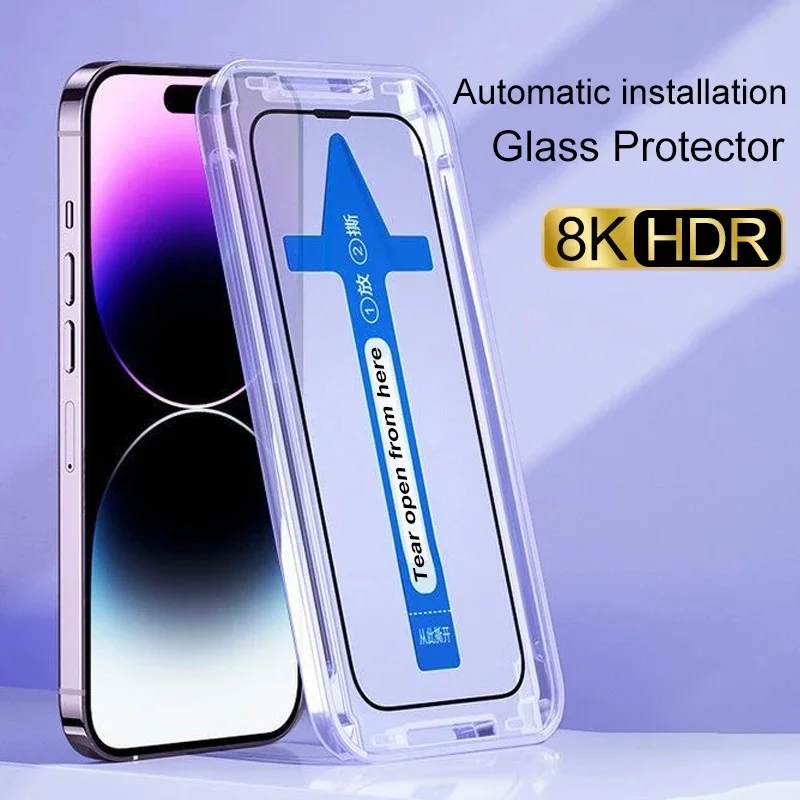 

For OPPO Reno A1 8T 9 10 Pro Plus 3 4 5 6 Tempered Glass oppo Find X3 X5 X6 Pro X2 Screen Protector With utomatic Installer Tool