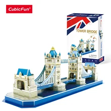 

CubicFun 3D Puzzles UK Tower Bridge London Architecture Building Model Kits Landmark Jigsaw Papercraft Gift for Adults Kids