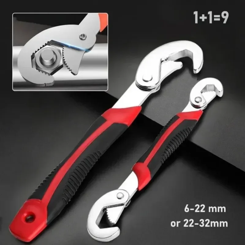 

Universal Adjustable Wrench Tool Set Multifunctional Large Opening Double-Ended Pipe Live Mouth Pliers Wrench Hardware Hand Tool