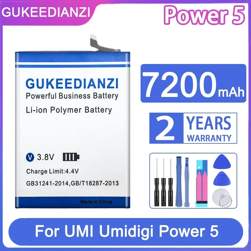 

GUKEEDIANZI Replacement Battery Power 5 7200mAh For Umidigi Power5 Mobile Phone Batteries