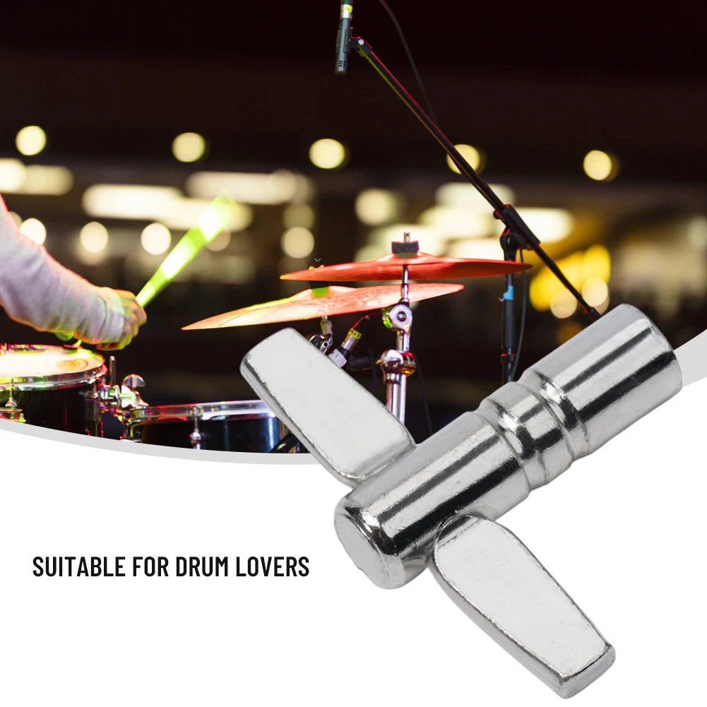 

Drum Tuning Parts Drum Key Standard Square 5.5mm Silver Metal T-shaped 4 Square Hole Wrench Percussion Instrument Accessory